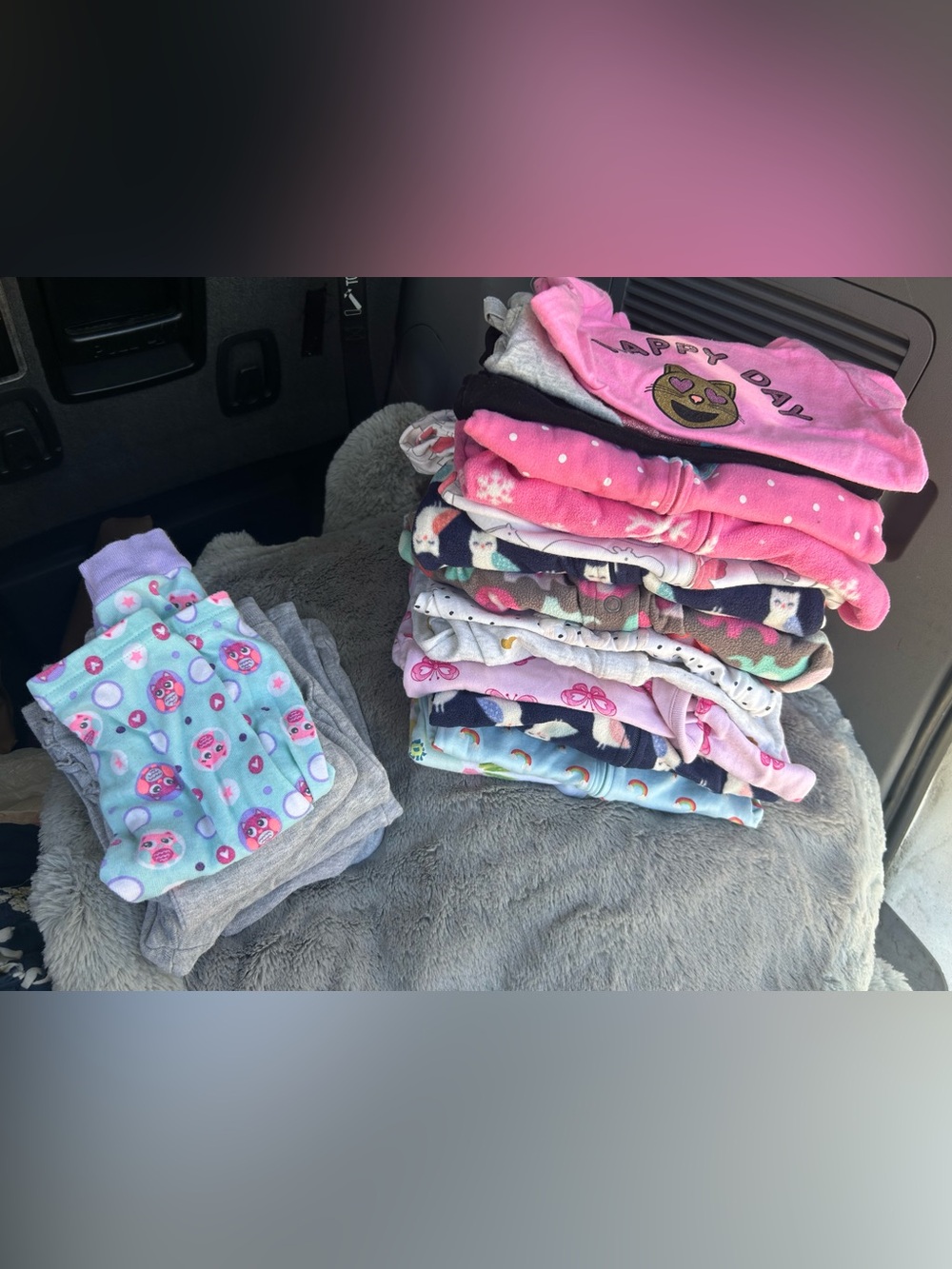 Carter's Girls Multi-Pattern Pink & Light Blue Pajama Set Lot